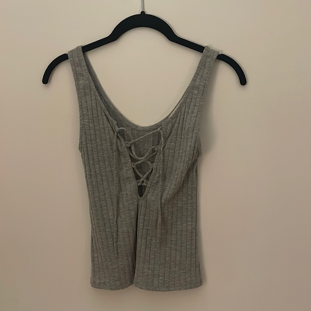 Light grey crop top
